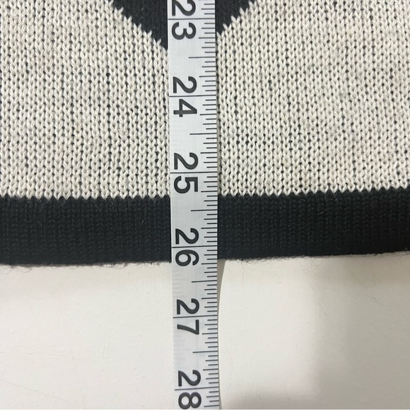 Carroll Elegance Wool Blend Crewneck Sweater Eclectic Monochrome Indie Sleeze L - Picture 12 of 14